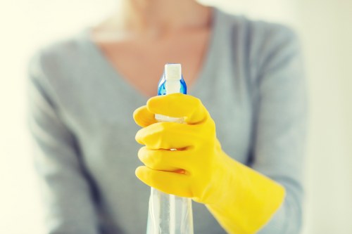 Professional carpet cleaners in Maida Vale preparing equipment for a room cleaning